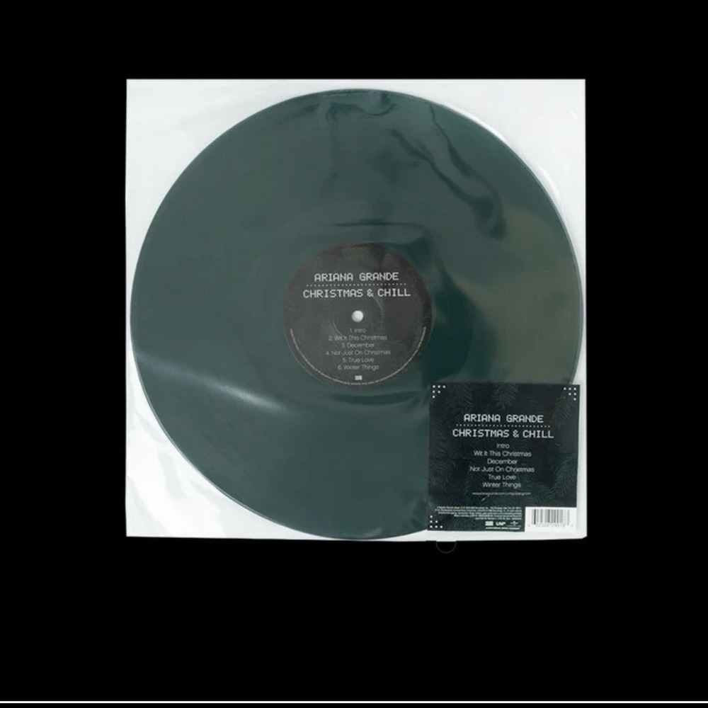 ARIANA GRANDE Christmas And Chill Green Picture Disc Etched Vinyl LP (Read) 🆕